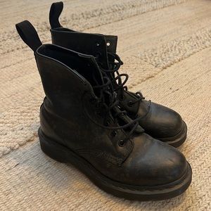 Doc martens rare black combat boots.